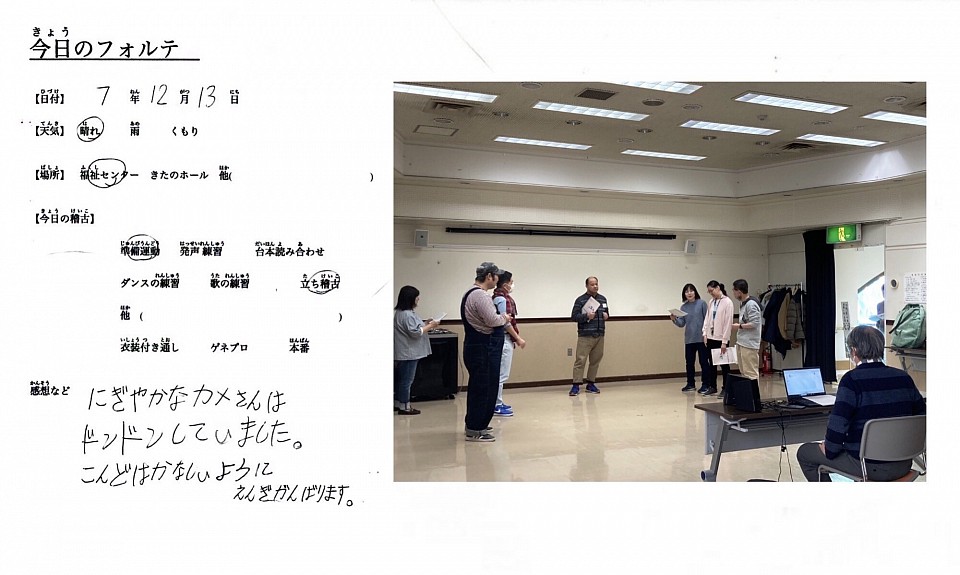 担当　役者AさんサポートAさん